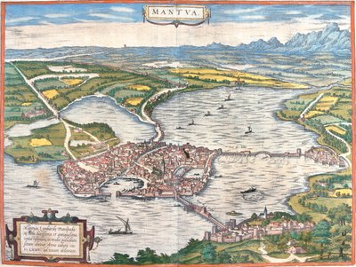 Mantua, Italien von Georg and Hogenberg Franz (1535 90) Braun