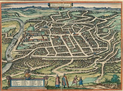 Vilnius, Vilna, Litauen von Georg and Hogenberg Franz (1535 90) Braun