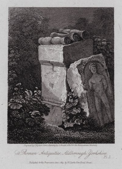 Römische Altertümer, Aldborough, Yorkshire (Stich) von George (after) Arnald