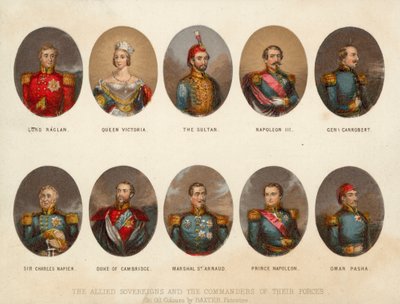 Alliierte Souveräne und Militärkommandanten des Krimkriegs von George (after) Baxter