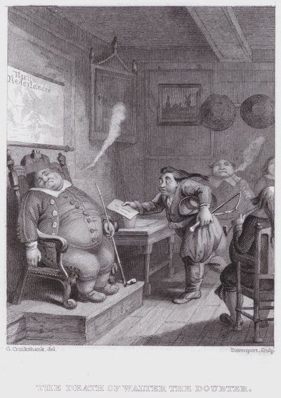 Der Tod von Walter der Zweifler von George (after) Cruikshank
