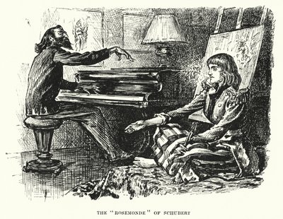 Illustration für Trilby von George du Maurier (Kupferstich) von George (after) Du Maurier