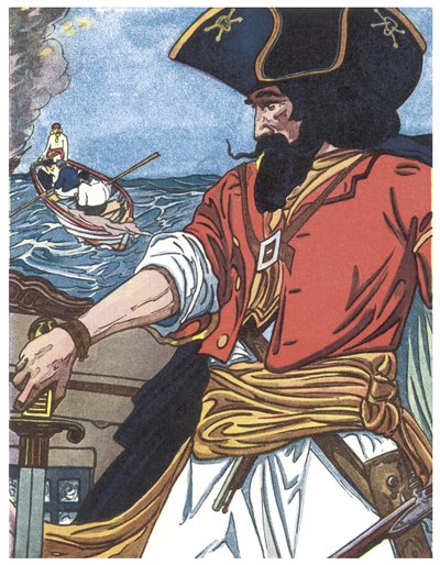 Porträt eines Piraten Illustration aus „Das Jungenbuch der Piraten“ von George Albert Williams (1875-1932) 1913 von George Alfred Williams