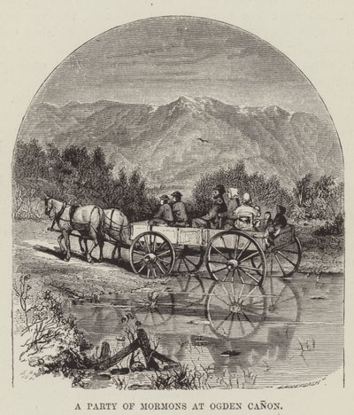 Eine Gruppe von Mormonen im Ogden Canon von George Augustus Sala