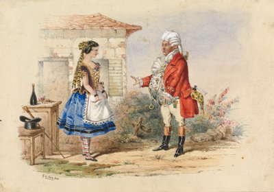Adina und Dr. Dulcamara, Szene aus Donizettis Elisir d