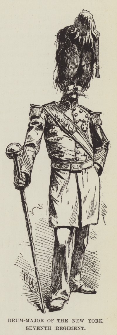 Tambourmajor des siebten Regiments von New York von George Augustus Sala