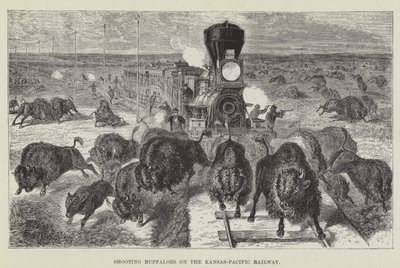 Büffeljagd an der Kansas-Pacific-Eisenbahn von George Augustus Sala