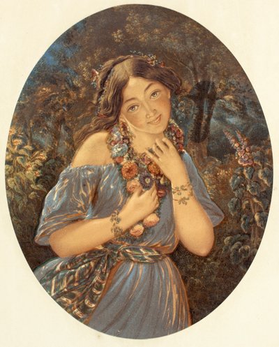 Flora, auch Flora, das Zigeunermädchen genannt von George Baxter