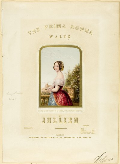 Die Braut, Titelblatt für das Notenblatt von The Prima Donna Waltz von George Baxter