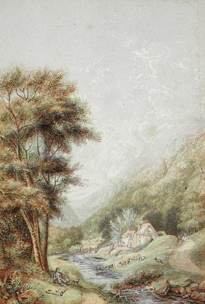 Wassermühle am Wye von George Baxter