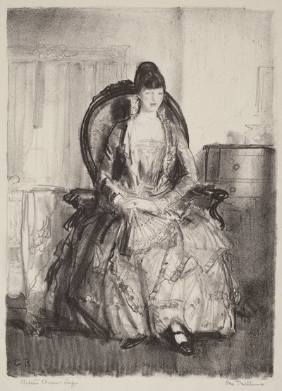 Dame mit Fächer von George Bellows