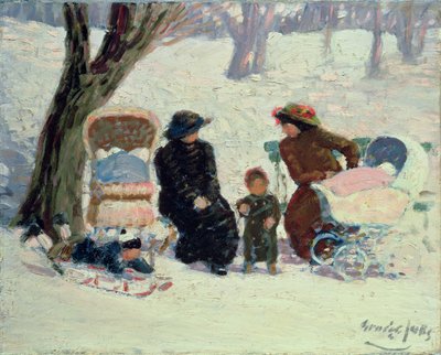 Kindermädchen, High Bridge Park von George Benjamin Luks