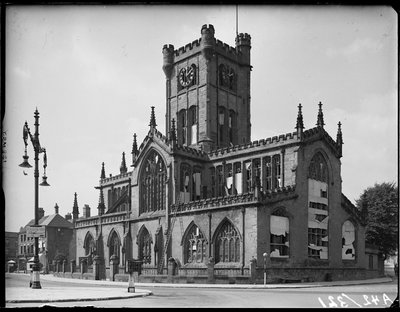 St. Johannes der Täufer Kirche, Fleet Street, Bablake, Coventry, 1941 von George Bernard Mason