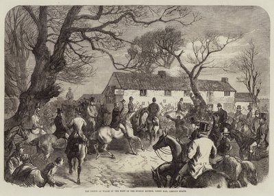Der Prinz von Wales beim Treffen der Burton Hounds, Green Man, Lincoln Heath von George Bouverie Goddard