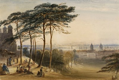 Greenwich vom Observatoriumshügel, ca. 1850 von George Bryant Campion