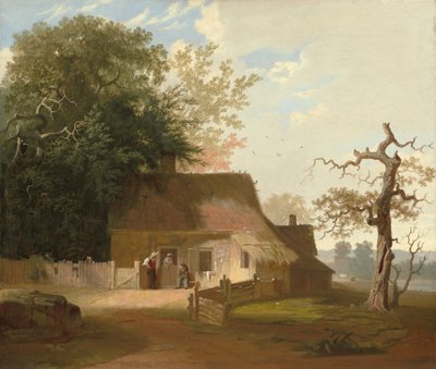 Landschaft mit Häuschen von George Caleb Bingham