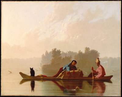 Pelzhändler, die den Missouri hinabfahren von George Caleb Bingham