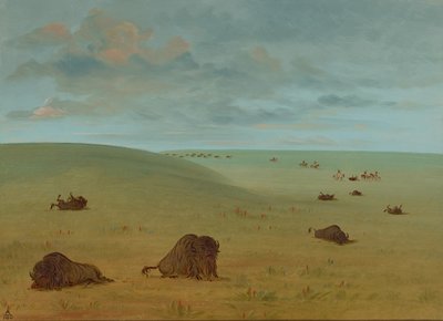 Nach der Büffeljagd - Sioux, 1861-1869 von George Catlin