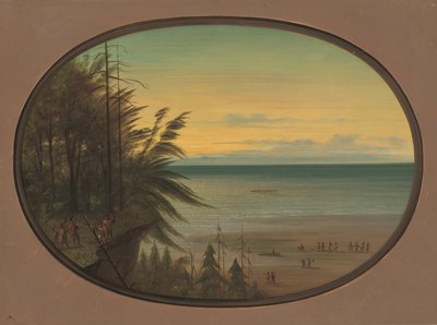 Eine indische Leiter - Nayas-Indianer von George Catlin