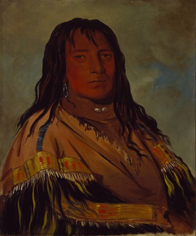 Chá-tee-wah-née-che, Kein Herz, Häuptling der Wah-ne-watch-to-nee-nah-Bande von George Catlin
