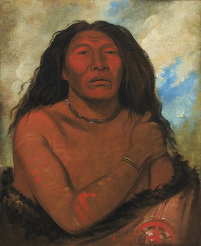 Duhk-gits-o-ó-see, Roter Bär, ein angesehener Krieger von George Catlin