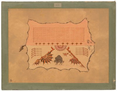 Faksimile eines Omaha-Mantels von George Catlin