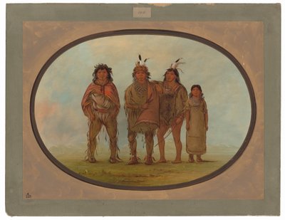 Vier Dogrib-Indianer von George Catlin