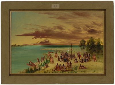 La Salle beansprucht Louisiana für Frankreich. 9. April 1682 von George Catlin