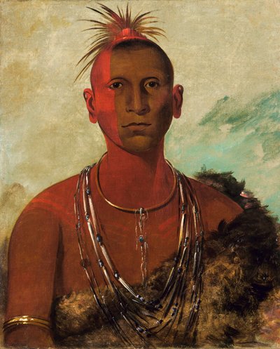 Náh-se-ús-kuk, Wirbelnder Donner, Ältester Sohn von Black Hawk von George Catlin