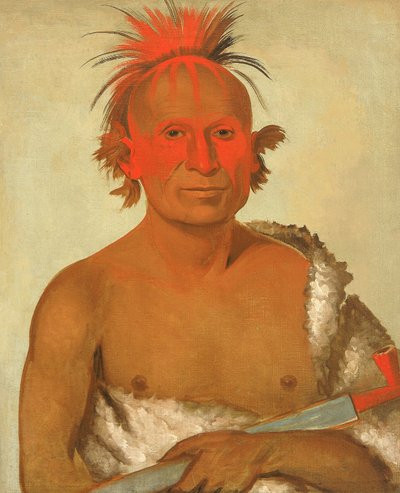 Pash-ee-pa-hó, Kleiner Stechender Häuptling, der Jüngere, einer von Black Hawks Tapferen von George Catlin