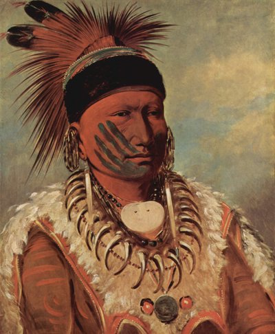 Der Weiße Wolke, Häuptling der Iowas von George Catlin