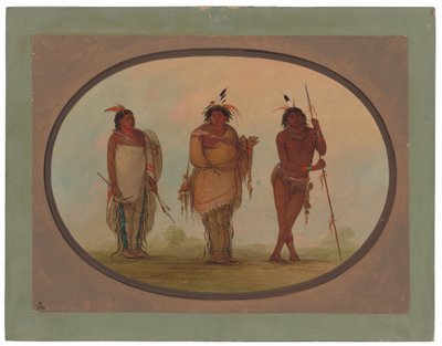Drei Yumaya-Indianer von George Catlin