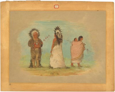 Zwei Ottoe-Häuptlinge und eine Frau von George Catlin