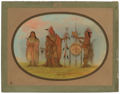 Zwei Saukie-Häuptlinge und eine Frau von George Catlin