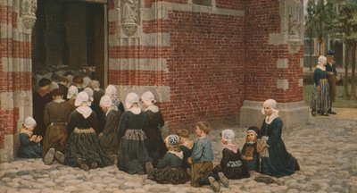 Hochmesse in einem Fischerdorf am Zuiderzee, Holland von George Clausen