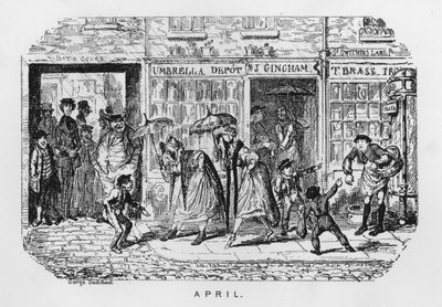 April (Stich) von George Cruikshank