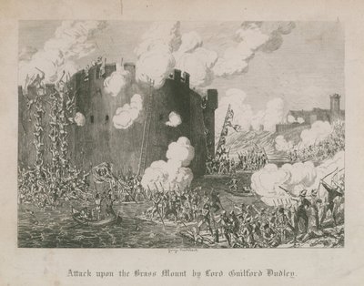 Angriff auf den Grasberg durch Lord Guilford Dudley von George Cruikshank