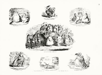 Karikaturen von George Cruikshank zum Thema Fettleibigkeit von George Cruikshank