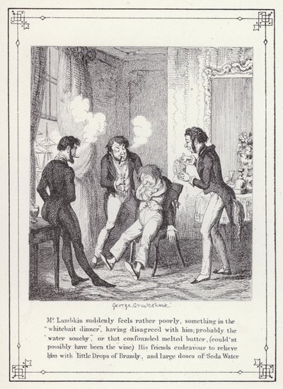 Illustration für Das Buch des Junggesellen, oder Der Fortschritt von Mr. Lambkin (Gent) (Gravur) von George Cruikshank