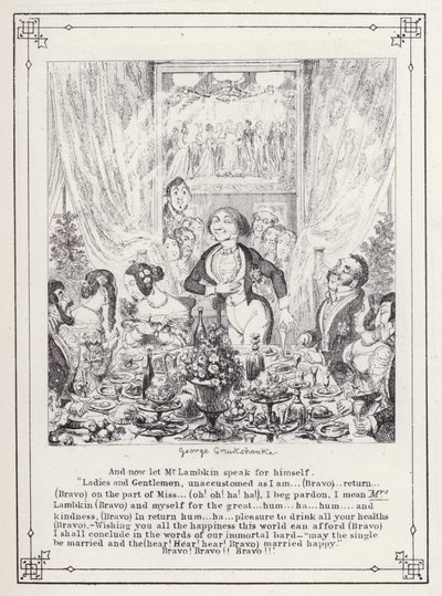 Illustration für Das Buch des Junggesellen oder Der Fortschritt von Mr. Lambkin (Gent) von George Cruikshank