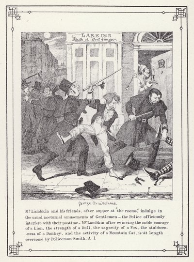 Illustration für Das Buch des Junggesellen oder Der Fortschritt von Mr. Lambkin (Gent) von George Cruikshank
