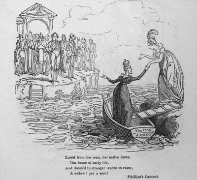 Von ihrem eigenen, ihrem Heimatland verführt..., ca. 1820 von George Cruikshank