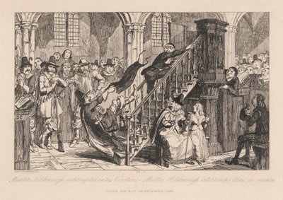Meister Holdenough in seiner Berufung unterbrochen von George Cruikshank