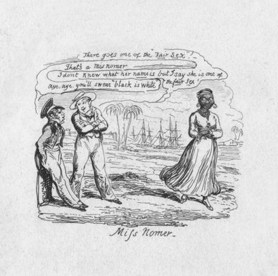 Miss Nomer, 1829 von George Cruikshank
