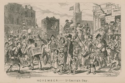 November - St. Cäcilientag von George Cruikshank