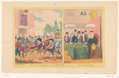 Karikatur der englischen Innenpolitik, 1820 von George Cruikshank