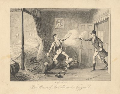 Die Verhaftung von Lord Edward Fitzgerald von George Cruikshank