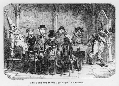 Das Pulverfass oder die Jungs im Rat (Stich) von George Cruikshank