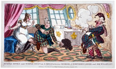 Turteltauben und Schildkrötensuppe!!, 1822 von George Cruikshank