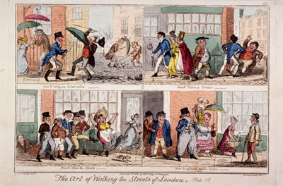 Durch die Straßen von London gehen, 1818 von George Cruikshank